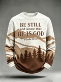 Men's Be Still And Know Psalm 46:10 Printed Waffle-Knit Top