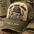 Vintage-style Veteran Print Casual Hat