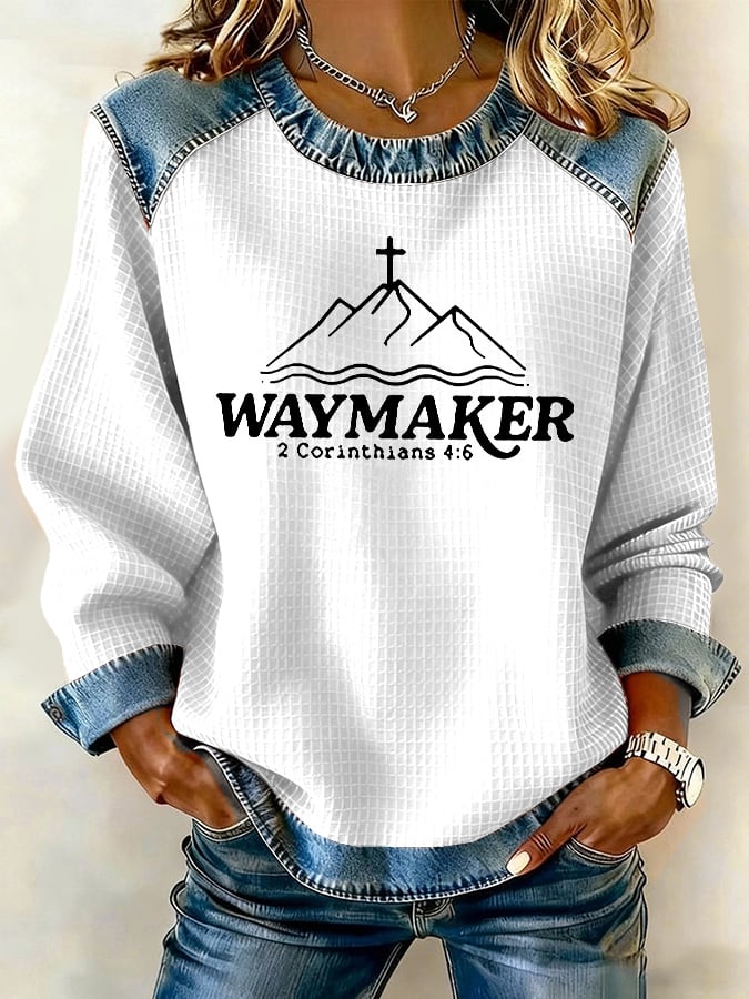 Women's Casual Print Long-Sleeve Sweatshirt