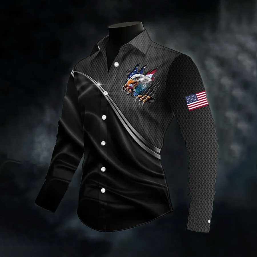 Men's 250th Anniversary Print Long-Sleeve Shirt