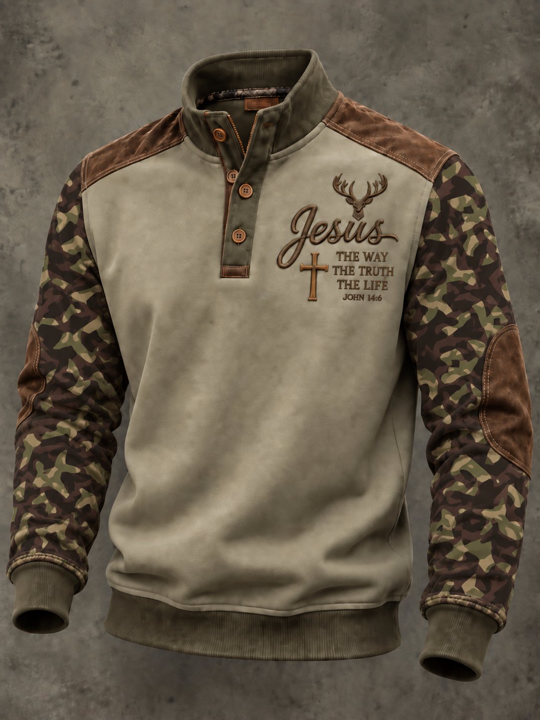 Men's Faith-Themed Printed Top