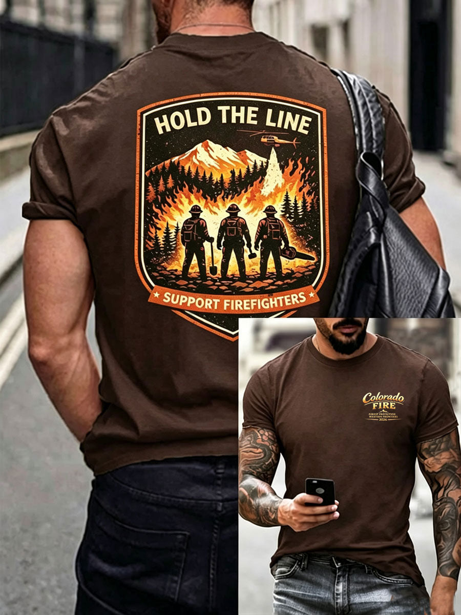 Men's Forest Fire Print T-Shirt