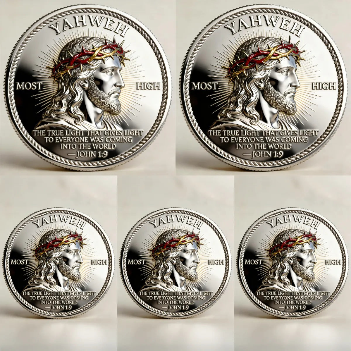 🏆Flash Sale 60% OFF - 🙏“Yahweh – The Living Light” Faith Commemorative Metal Medal