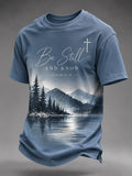 Men's Be Still And Know Psalm 46:10 Printed T-Shirt