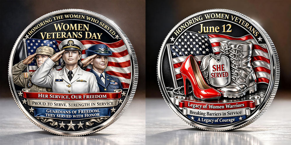 Women Veterans Day Commemorative Metal Medal