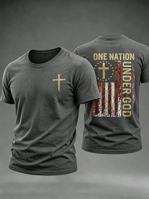 Faith Cross Printed Round Neck T-Shirt In The United States