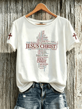 Women's Jesus Faith Print T-shirt