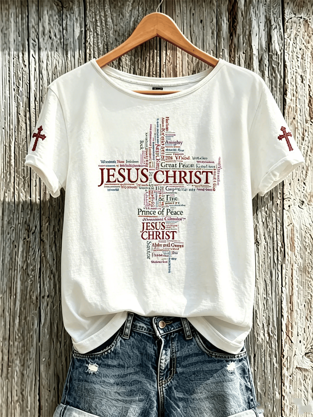 Women's Jesus Faith Print T-shirt