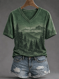 Women's "I Found Jesus, Still Looking for Bigfoot" Print T-Shirt