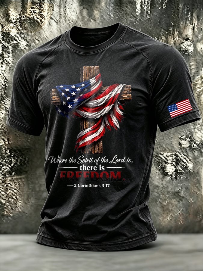 Men's Retro Print Short-Sleeve T-Shirt