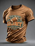 Men's Football And Jesus Faith Print Short-Sleeve T-Shirt