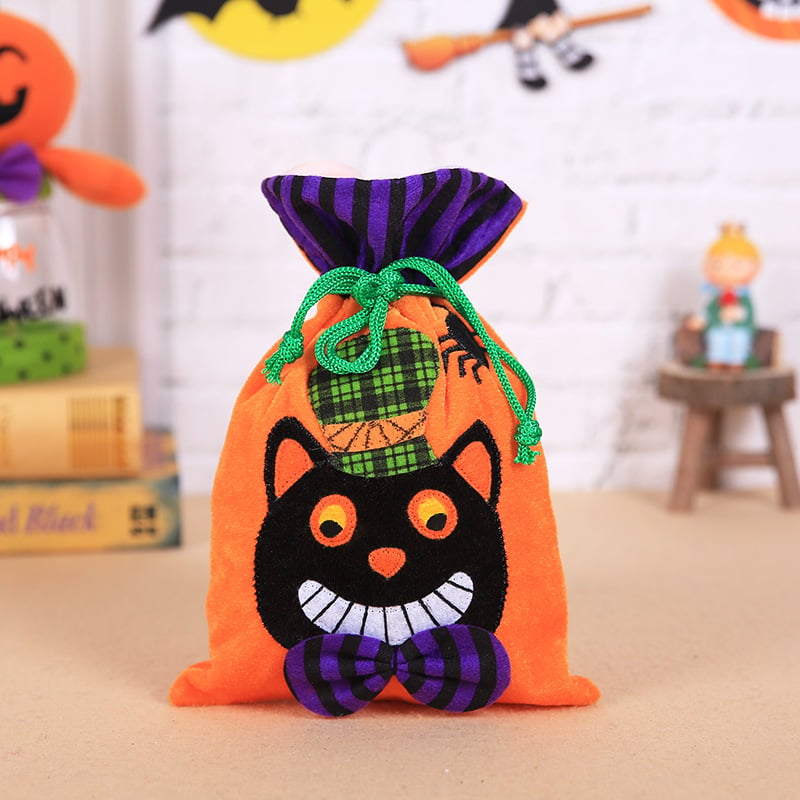 Halloween Creative Decoration Velvet Witch Candy Bag