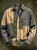 Men's Vintage Geometric Faith Long-Sleeve Shirt
