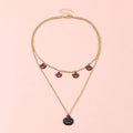 Fashionable And Personalized Creative Funny And Interesting Lip Pumpkin Design Necklace