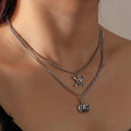 Fashionable And Personalized Creative Stacked Skull Pumpkin Pendant Design Necklace