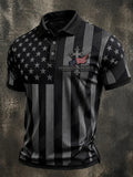 Men's Casual Faith Graphic Print Short Sleeve Polo Shirt