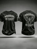 Men's A Warrior Of Chris Printing  T-Shirts