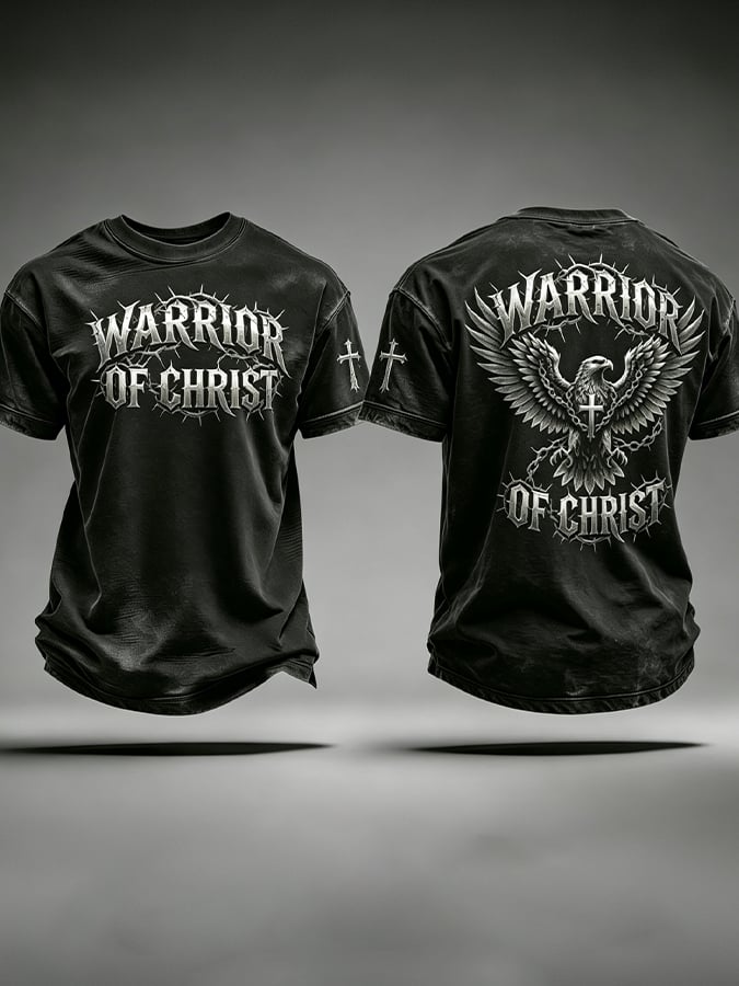 Men's A Warrior Of Chris Printing  T-Shirts