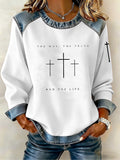 Women's Casual Faith Print Sweatshirt