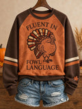 Women's Thanksgiving Faith Lover Art Printed Sweatshirt