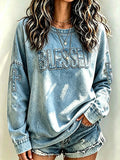 Women's  Retro  Faith Print T-shirt