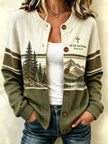 Women's Be Still And Know Psalm 46:10 Print Knit Cardigan