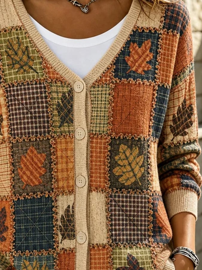 Women'S Casual Printed Cardigan