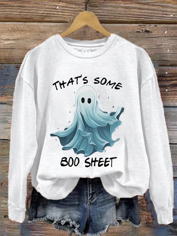 Women's That's Some Boo Sheet Halloween Casual Sweatshirt