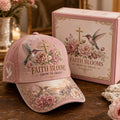Hummingbird & Floral Faith Print Casual Baseball Cap