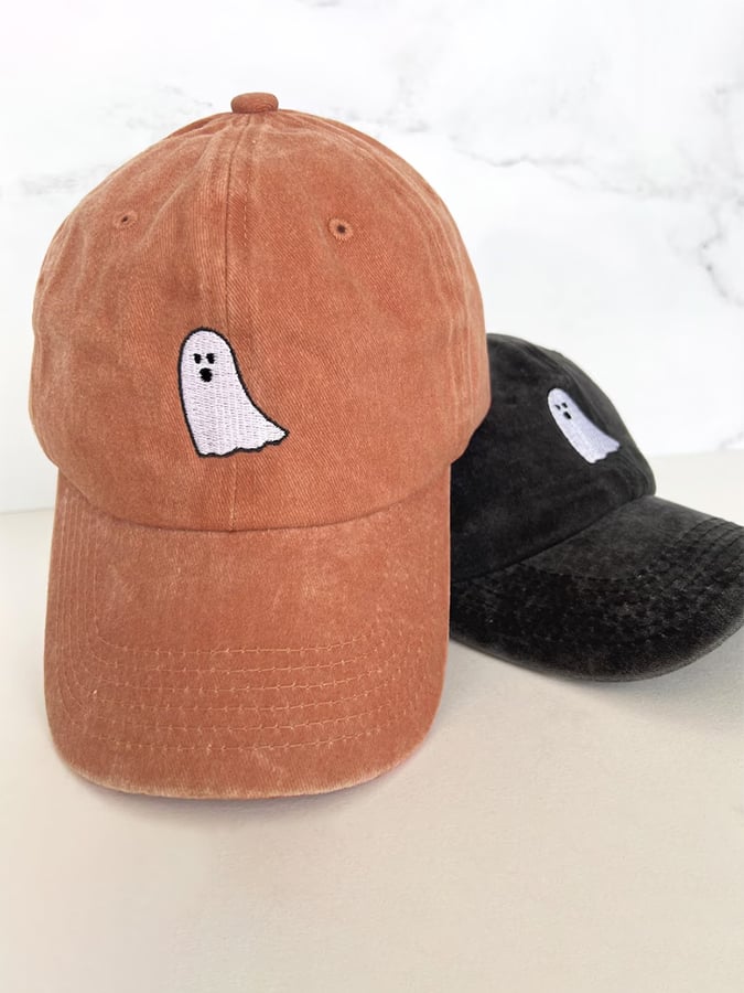 Unisex Embroidered Ghost Print Hat