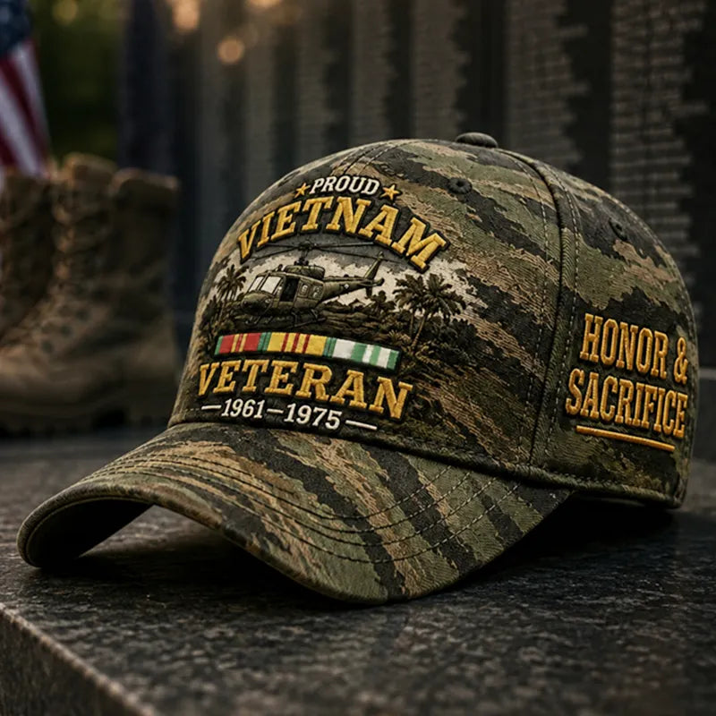 Vietnam Veteran Tribute Printed Casual Hat