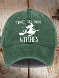 Unisex Halloween Time To Run Witches Hat