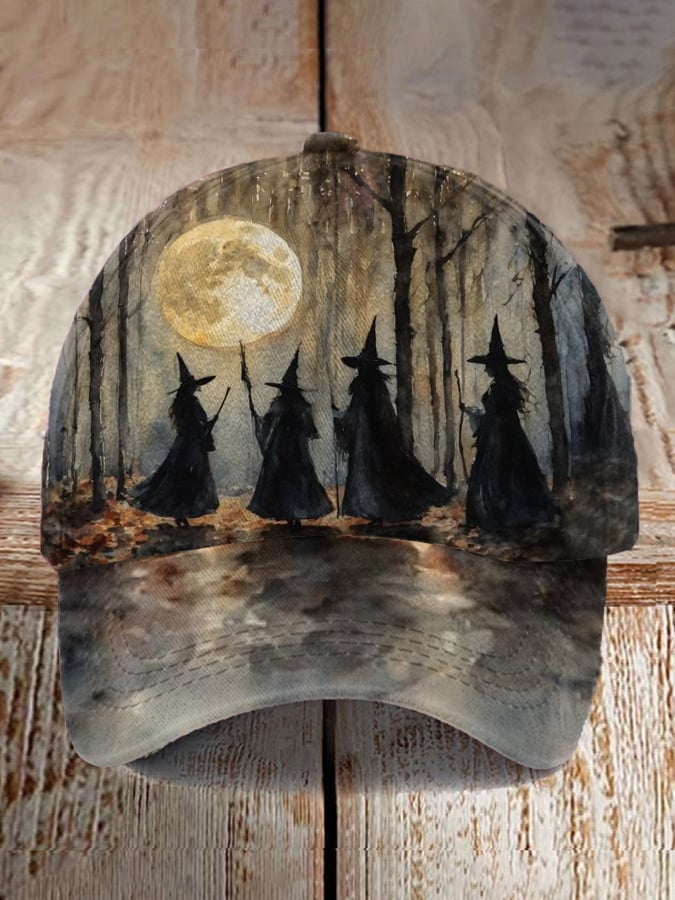 Halloween Witch  Print Baseball Cap