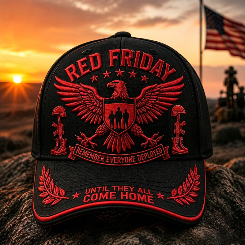 "Red Friday" Veteran Commemorative Casual Baseball Cap