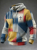 Men's Casual Faith Bauhaus Print Hooded