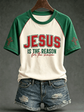 Women's Faith Theme Print Pattern Printed Leisure Round Neck T-shirt