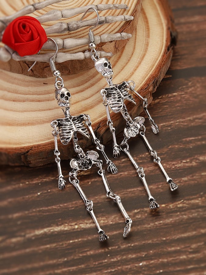 Women's Halloween Skull Shape Drop Earrings