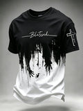 Men'S Casual "Faith" Print T-Shirt