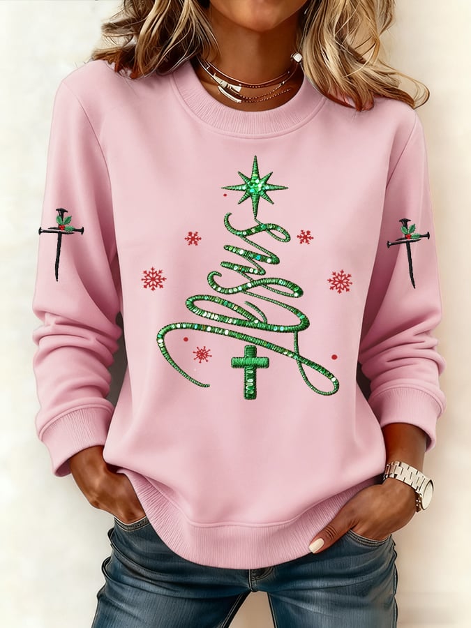 Women's Casual Christmas Jesus Sweatshirt