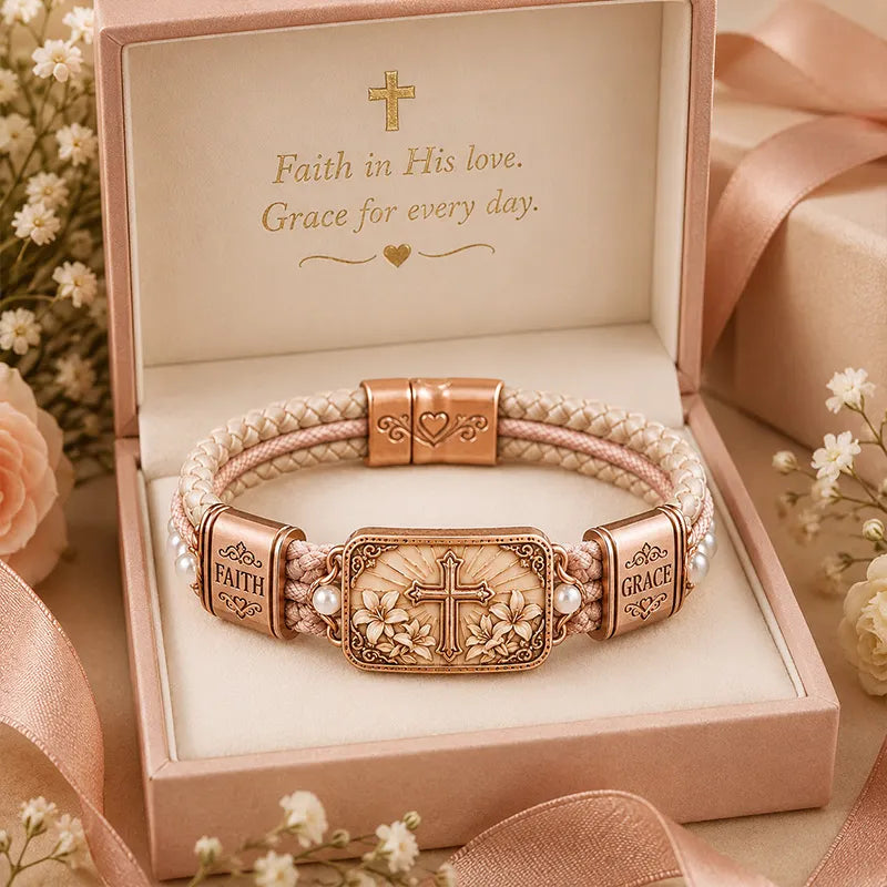 Gentle, Soothing, Faith-Inspired Style: Women's Woven Cross Bracelet