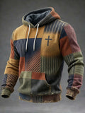 Men's Casual Faith Bauhaus Print Hooded