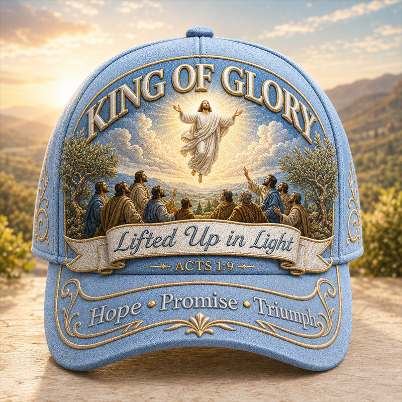 King of Glory Acts 1:9 Jesus Ascension Christian Vintage Baseball Cap