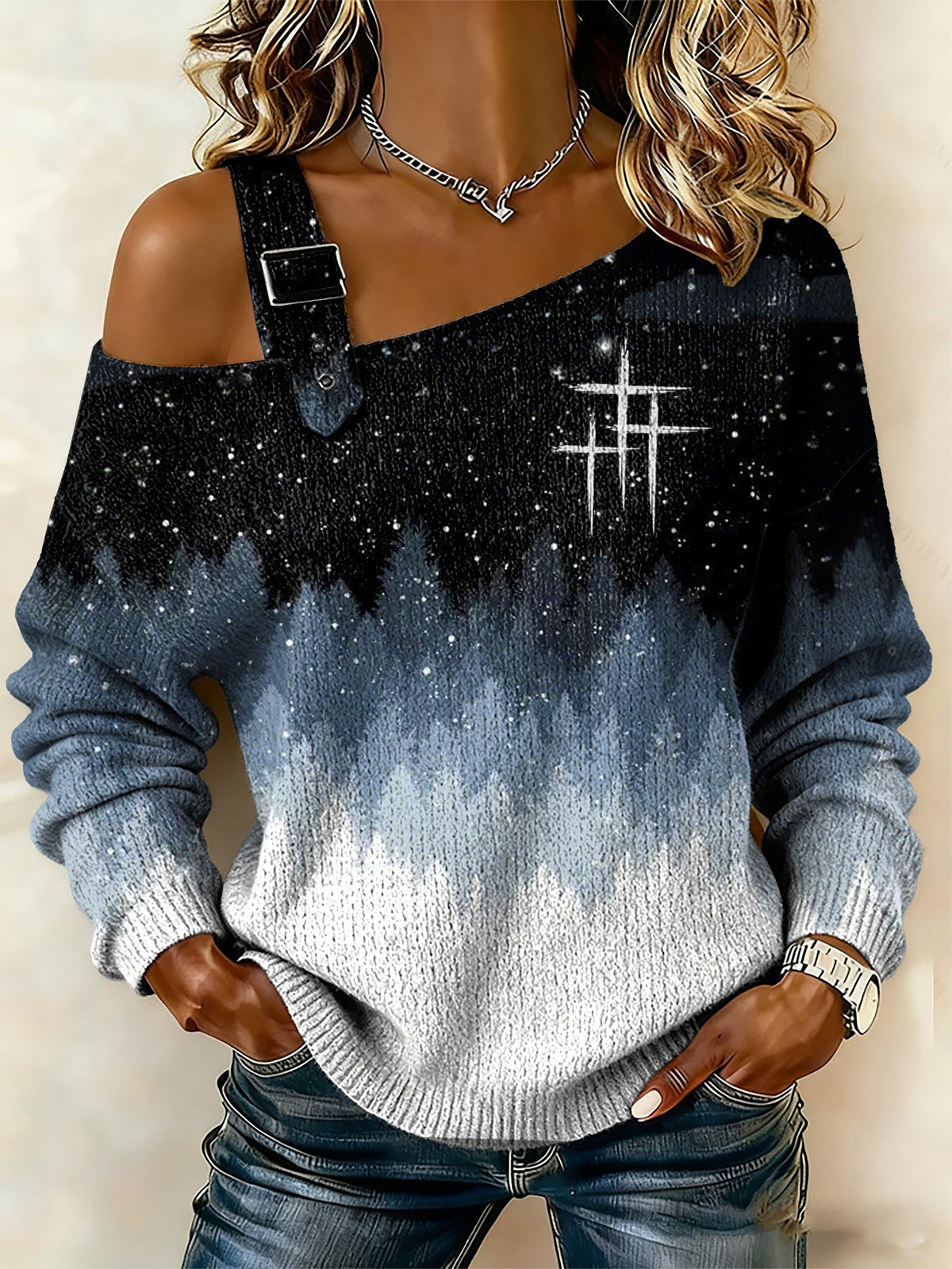 Women'S Casual Faith-Themed Printed Top