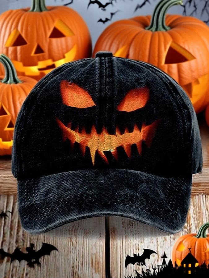 Women's Casual Halloween Printed Baseball Cap