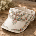 Floral Cross Faith Sun Visor Hat