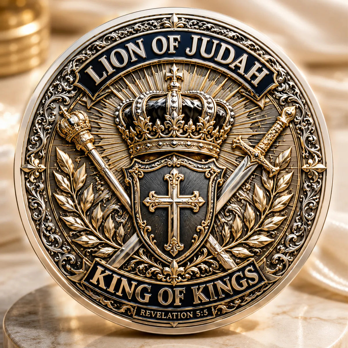 Lion of Judah Commemorative Metal Medal