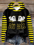 Women's Boo Bees Printed Casual Hoodie