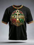 Men's Christian Blessed Dad Print T-Shirt