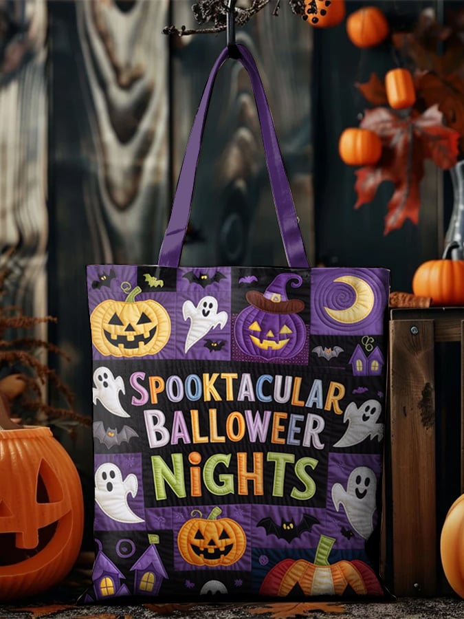 Halloween print canvas bag