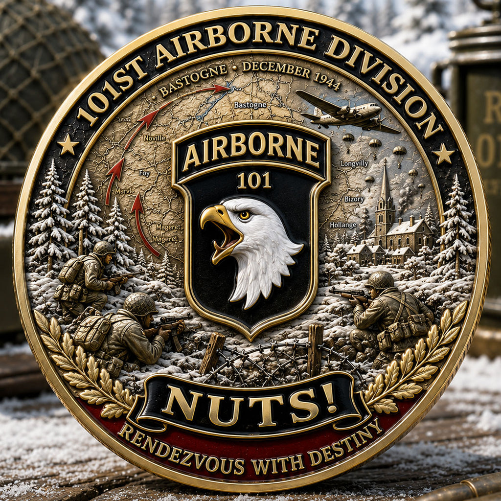 Bastogne 1944 “NUTS!” Commemorative Metal Medal